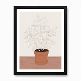 Plant In A Pot 2 Art Print