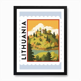 Lithuania 2 Travel Stamp Poster Art Print