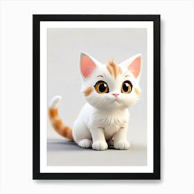 Feline Cat Creative Artwork Illustration 25 Art Print