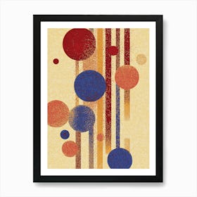 illustration featuring large and small circles 4 Art Print