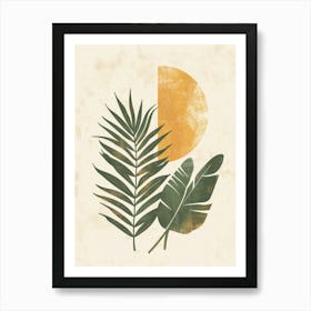 Palm Leaves And Sun 1 Art Print