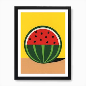 Three Quarter Watermelon Art Print