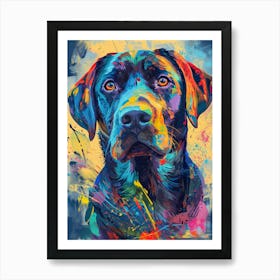 Labrador Retriever dog colourful painting Art Print