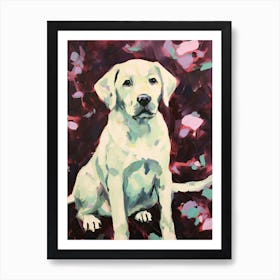 A Labrador Retriever Dog Painting, Impressionist 2 Art Print