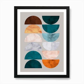 Expressionist watercolor strokes 1 Art Print