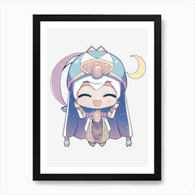 Chibi Persian guy Art Print