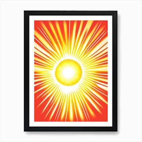 Solar Flare Vintage Sketch Space Poster