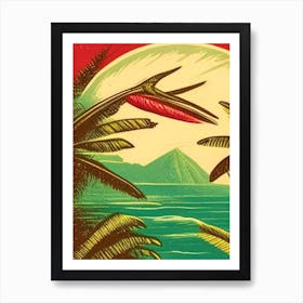 Costa Rica Vintage Sketch Tropical Destination Art Print