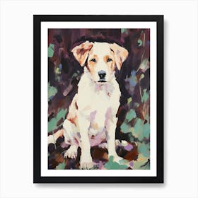 A Australian Shepherd Dog Painting, Impressionist 1 Art Print