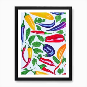 Chili Pepper Marker vegetable Art Print