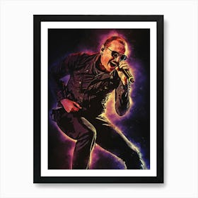 Spirit Of Chester Bennington Live On Stage Art Print