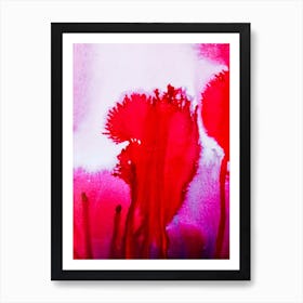 Red Poppies. Abstract colorful paint background Art Print