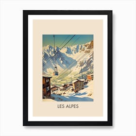 Les Alpes 1 Vintage Travel Poster Art Print