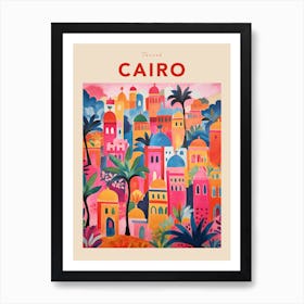 Cairo Egypt 3 Fauvist Travel Poster Art Print