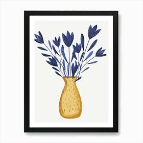 Blue Tulips In A Vase 1 Art Print