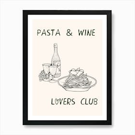 Pasta and Wine Lovers Club Poster