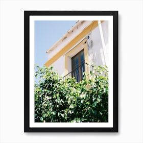 White house with Yellow Window // Ibiza Travel Photography Art Print