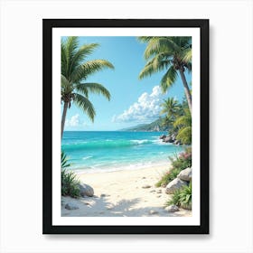 Beach Paradise Art Print