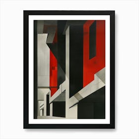 'Red And Black' 1 Art Print