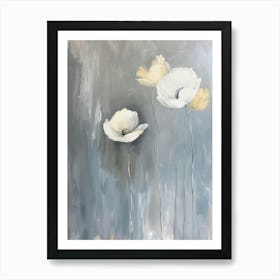 White Poppies 5 Art Print