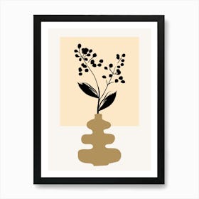 Bohemian Vase Of Flowers Art Print