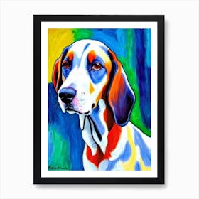 Treeing Walker Coonhound Fauvist Style Dog Art Print