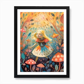 Alice In Wonderland Colourful Storybook 2 Art Print