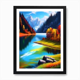 Autumn By The Lake 1 Art Print