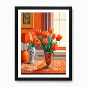 Orange Tulips Art Print