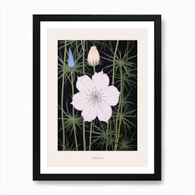 Flower Illustration Love In A Mist Nigella 6 Poster Art Print