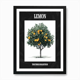 Lemon Tree Pixel Illustration 2 Poster Art Print