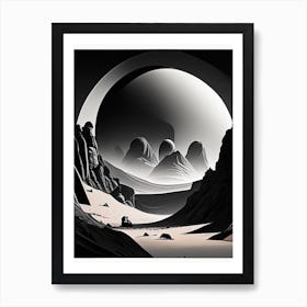 Mars Noir Comic Space Art Print