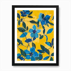 Blue Flowers - city wall art, colorful wall art, home decor, minimal art, modern wall art, wall art, wall decoration, wall print colourful wall art, decor wall art, digital art, digital art download, interior wall art, downloadable art, eclectic wall, fantasy wall art, home decoration, home decor wall, printable art, printable wall art, wall art prints, artistic expression, contemporary, modern art print Póster