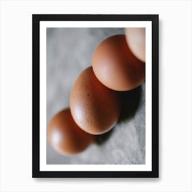 Eggs On A Table 2 Art Print