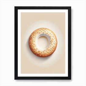 Seeded Bagel Marker Art 1 Art Print