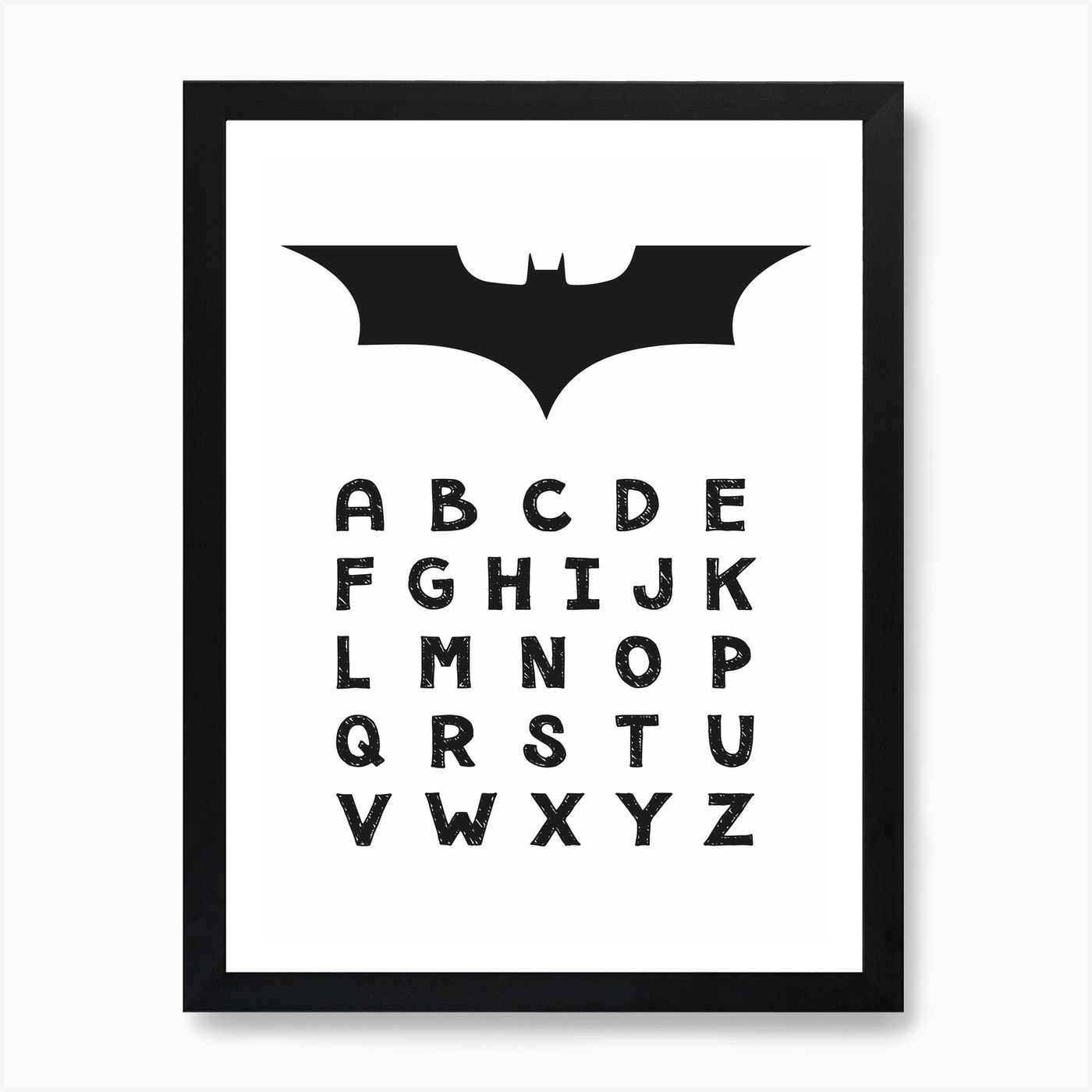 Batman Alphabet Art Print | Fast shipping | Fy