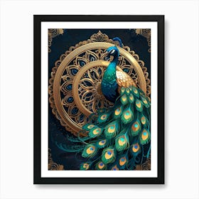 Peacock Painting 7 Art Print