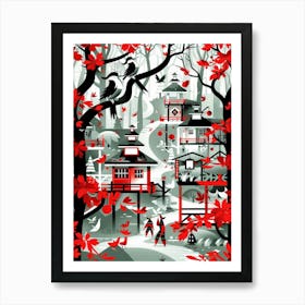 Asian Village Art Print