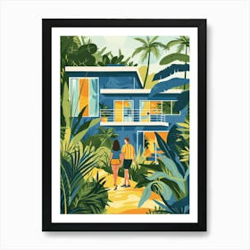 Tropical House In The Jungle Art Print