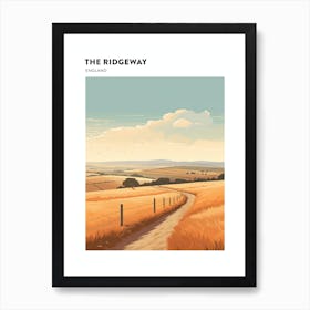 The Ridgeway England 3 Hiking Trail Landscape Poster Art Print