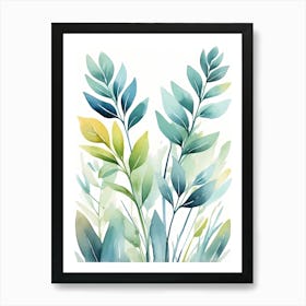 Watercolor Leaves 4 Art Print