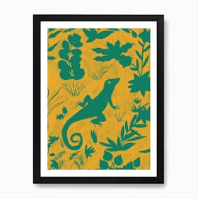 Jungle Lizard Art Print