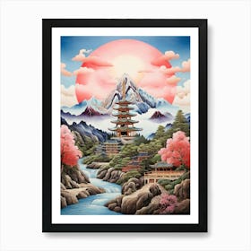 Japanese Pagoda 2 Art Print