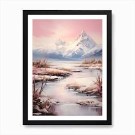 Dreamy Winter Painting Patagonia Argentina 2 Art Print