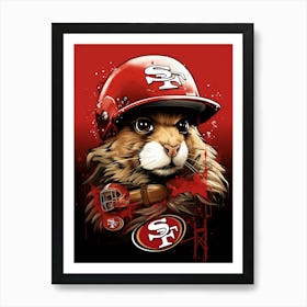 A San Francisco 49ers Cat Art Print