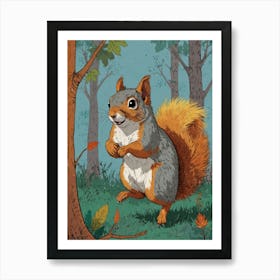 Squirrel In The Woods 5 Art Print