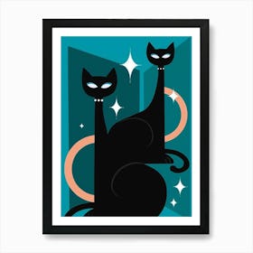 Black Cats Art Print