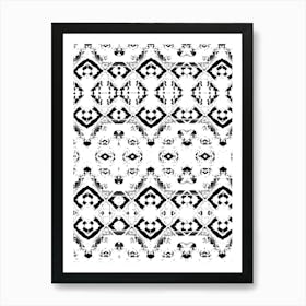 Abstract Black And White Pattern 14 Art Print