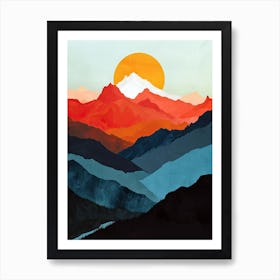 Peaks of Silent Elegance Art Print