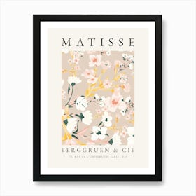 Matisse Flower Collection Print Pink Art Print